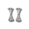 925 Sterling Silver Candlesticks with hammered finish – handcrafted Shabbat set