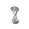 Single 925 Sterling Silver Candlestick – modern shape and hammered design