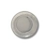 Matching silver plate with hammered edge – top view