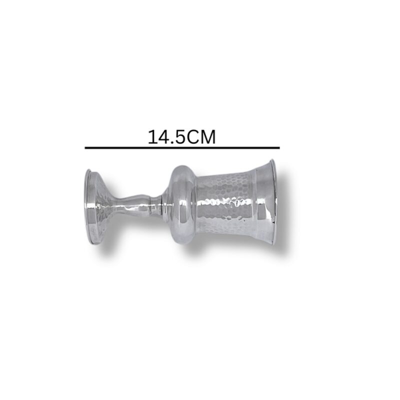 925 Sterling Silver Kiddush cup in horizontal position – 14.5cm with measurement