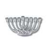 925 Silver Hanukkah Menorah with curved branch design – front view