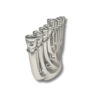 925 Silver Hanukkah Menorah captured from side angle – elegant and reflective design