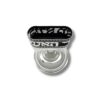 Top view of silver candle holder with intricate cut-out design