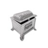 Elegant besamim box with floral engraved lid