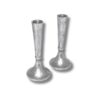 Pair of Sterling Silver Hammered Candlesticks with handcrafted details