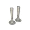 Pair of Sterling Silver Hammered Candlesticks with handcrafted details