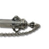 Detailed view of the base and chain of a Yad Torah