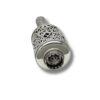 Decorative top of 925 Sterling Silver Purim Gragger handcrafted in Jerusalem