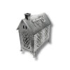 Handcrafted 925 Sterling Silver Tzedakah Box with intricate brick design