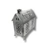 Handcrafted 925 Sterling Silver Tzedakah Box with intricate brick design
