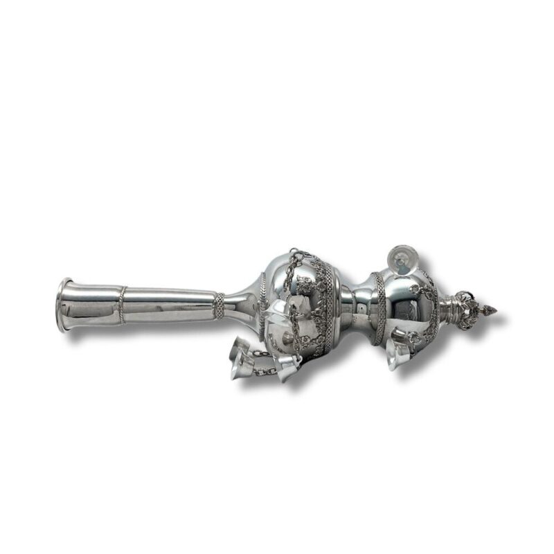 Handmade 925 Sterling Silver Torah Rimonim with elegant design