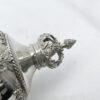 Close-up view of 925 Sterling Silver Torah Rimonim crown details
