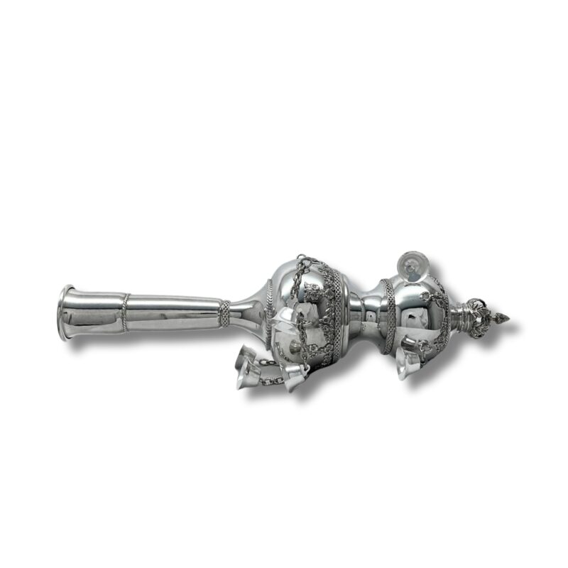 Handmade 925 Sterling Silver Torah Rimonim with elegant design