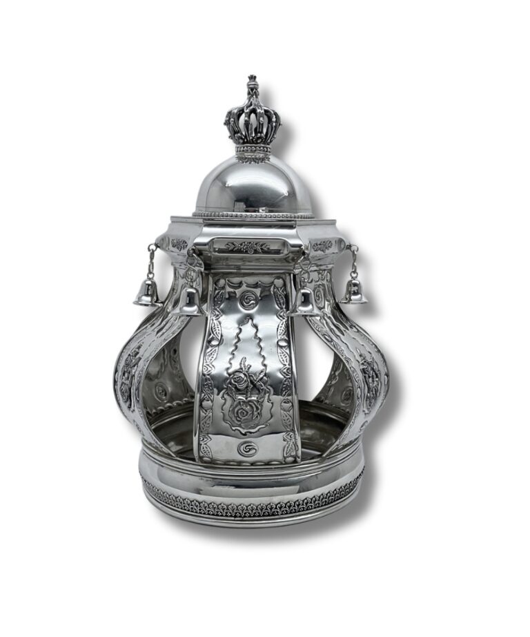 925 Sterling Silver Torah Crown – full front view with detailed silverwork