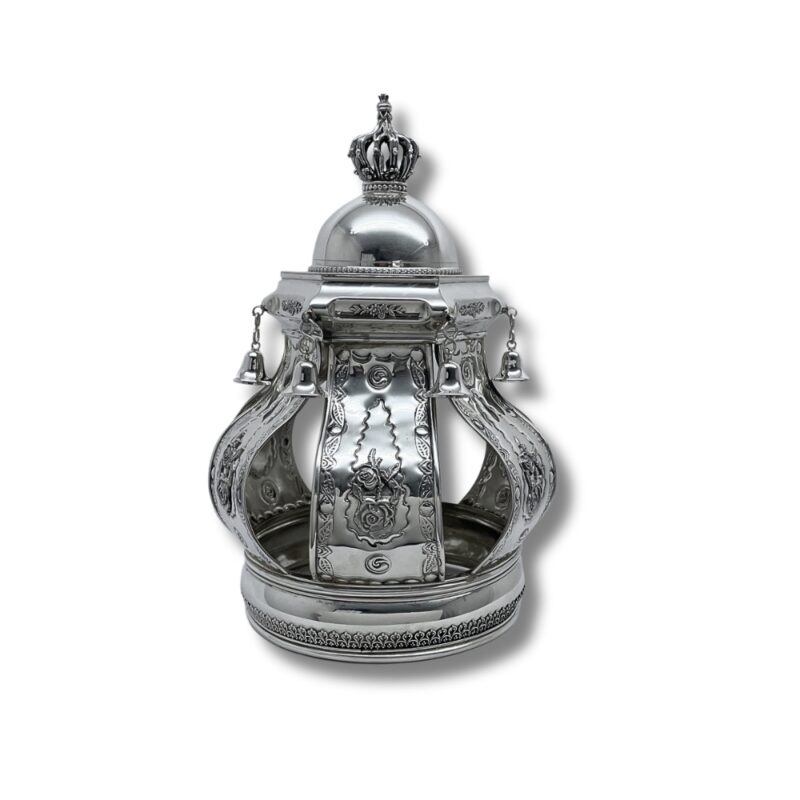 925 Sterling Silver Torah Crown – full front view with detailed silverwork