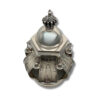 Top view of a handmade Torah Crown showing detailed craftsmanship