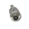 Decorative top of 925 Sterling Silver Purim Gragger handcrafted in Jerusalem