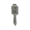 Elegant silver Purim noisemaker with Hebrew inscription and artistic crown detail