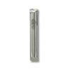 Full front view of the handmade 925 Sterling Silver Mezuzah Case with polished finish