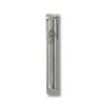 Full front view of the handmade 925 Sterling Silver Mezuzah Case with polished finish