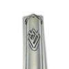 Close-up of the raised Shin letter welded onto the 925 Sterling Silver Mezuzah Case