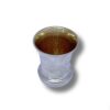 Top-down close-up of the Silver Kiddush Cup, showing the detailed 14K gold-plated interior and hammered texture inside.