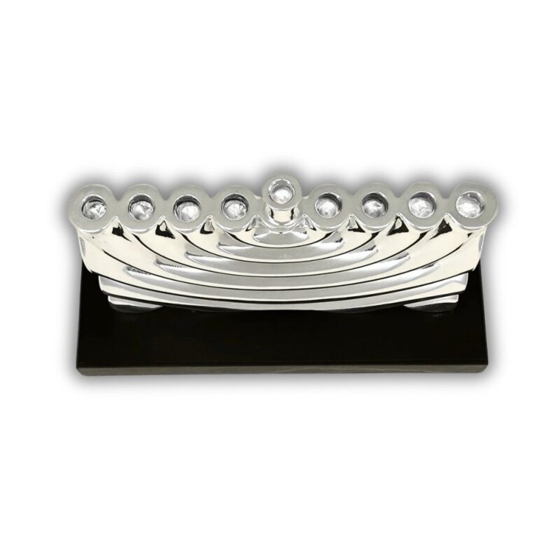 Top-down view showing the nine candle holders in precise alignment