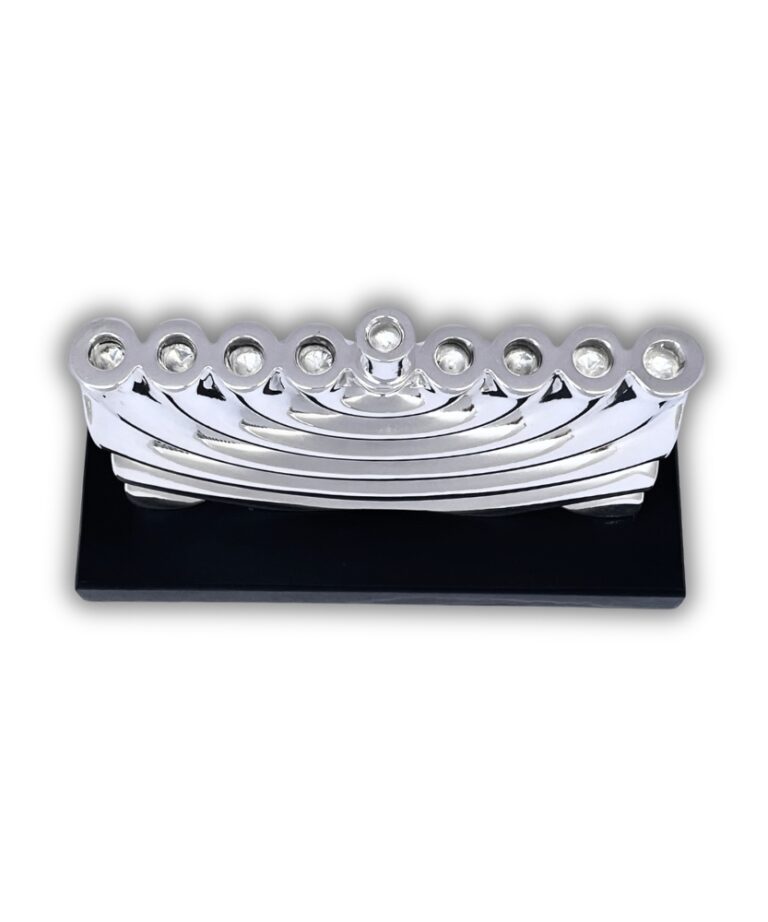 Top-down view showing the nine candle holders in precise alignment