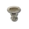 Hand holding silver Havdalah candle holder made in Jerusalem