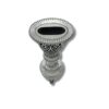 Angled side view of the 925 Sterling Silver Havdalah Candle Holder, showing the transition from the smooth silver section to the engraved filigree cone