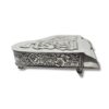 Sterling Silver Spice Box in piano shape with gold-plated keyboard and floral sides
