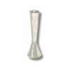 Single Silver Candle Holder with hammered texture and flared base