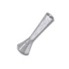 Single Silver Candle Holder with hammered texture and flared base