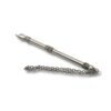 Sterling silver small Torah pointer with floral decorations and chain