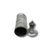 Open Silver Large Megillat Esther Case showing interior scroll compartment and detailed crown lid
