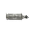 Silver Large Megillat Esther Case with engraved brick pattern and Hebrew inscription