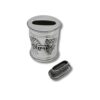 Detailed view of 925 Sterling Silver Charity Box showing intricate floral engravings and slot lid.