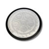 Top-down view of the 925 Silver Passover Seder Plate with full Hebrew engravings and black border