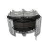 Silver Seder plate box with open doors and internal matzah compartments