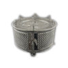 925 Sterling Silver Passover Seder plate with intricate crown design