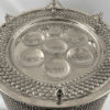 925 Sterling Silver Seder plate with Hebrew inscriptions for Passover symbols