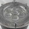 925 Sterling Silver Seder plate with Hebrew inscriptions for Passover symbols
