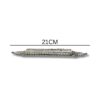 21cm 925 Sterling Silver Shaddai Mezuzah Case shown flat with engraved floral design