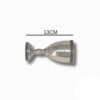 Sterling silver Kiddush Cup lying flat with 13cm height measurement shown above