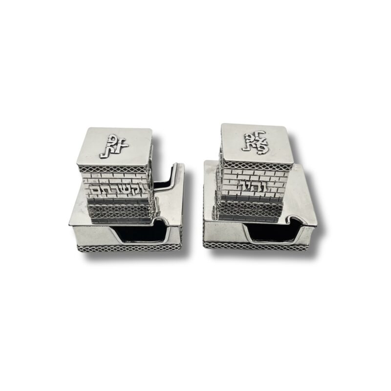 925 sterling silver tefillin boxes engraved brick-patterned texture