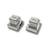 Front-facing 925 silver tefillin boxes with engraved Hebrew letters “של יד” and “של ראש”