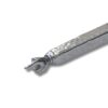 Close-up of 925 sterling silver hammered Torah pointer hand detail with raised index finger
